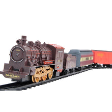 Electric Dynamic Steam Track Train Set 4Cars Simulation Passenger Carriage Kids Railway Track Toy Birthday Gift Educational Toy