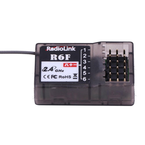 RCtown RadioLink R6F 2.4Ghz 6CH 2018 RC Receiver Accessory for RC6GS RC4GS RC3S RC4G T8FB Transmitter Hot Sale RC Receiver