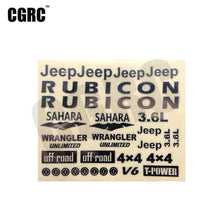 3D Metal Stereoscopic Sticker Badge For 1/10 Rc Crawler Car Axial Scx10 90046 90047 Wrangler Cherokee