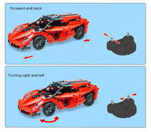 RCtown Remote Control Electric Sports Car Model Toy DIY Assemble Building Blocks RC Car Children Gifts