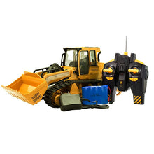 XM-6822L RC Truck 6CH Bulldozer Caterpillar Tractor Car Model Engineering Car With Lighyt Toy Equipped With USB Charging Cable