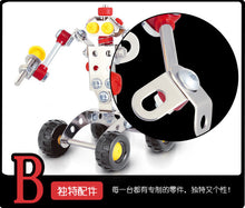 3set Large 3D Metal Puzzle Assemble Screw Building Blocks Kits Convertible Robot Model Teaching Toy for Student Educational Toys