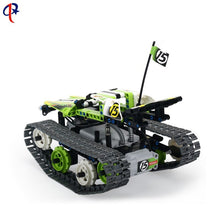 Track-type Remote-controlled Building Block Car Assembles Building Blocks For Children