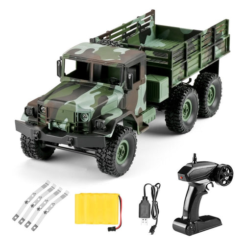 Original MN-77 1/16 2.4G 4WD 10km/h Remote Control Rc Car & LED Light Camouflage Military Off-Road Car RTR Toy For Boys Gifts