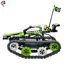 Track-type Remote-controlled Building Block Car Assembles Building Blocks For Children
