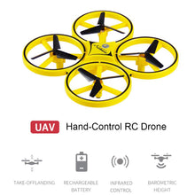 RCtown RC Drone Mini Infrared Induction Hand Control Drone Altitude Hold 2 Controllers Quadcopter for Kids Toy Gift