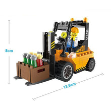 115pcs/set Forklift Trucks Assembly Building Blocks Kits Children Educational Puzzle Toys Kids Birthday Gifts