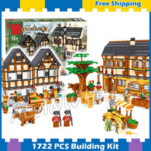 1722pcs Castle Series Medieval Market Village Assemble DIY Model Building Blocks Children Gifts sets Compatible with Lego