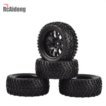 4PCS 1/10 RC Rally Car Grain Rubber Tires Off-road Tires and Wheels for Traxxas Tamiya HSP HPI Kyosho RC On Road Car