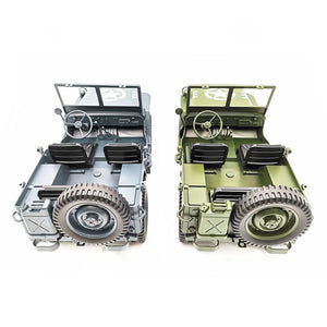 1:10 RC Car Q65 C606 2.4G 4WD Convertible Remote Control Off-Road Military Climbing Car Toy Kid Gift Light Jeep Four-Wheel Drive