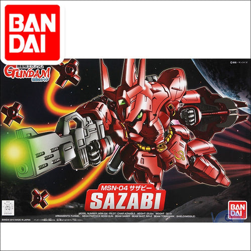 Original SD Gundam Model Cute MSN-04 SAZABI DESTROY MODE Mobile Suit Kids Toy