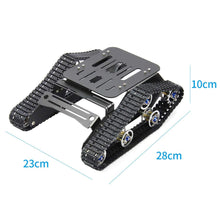 Smart Car Platform Tracked Robot Metal Aluminium Tank Chassis with Powerful Dual DC 12V Motor for DIY STEM Education Assembled