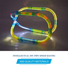 Children's educational assembled remote control rail rc car luminous high-speed pipeline track competitive racing car toy gift