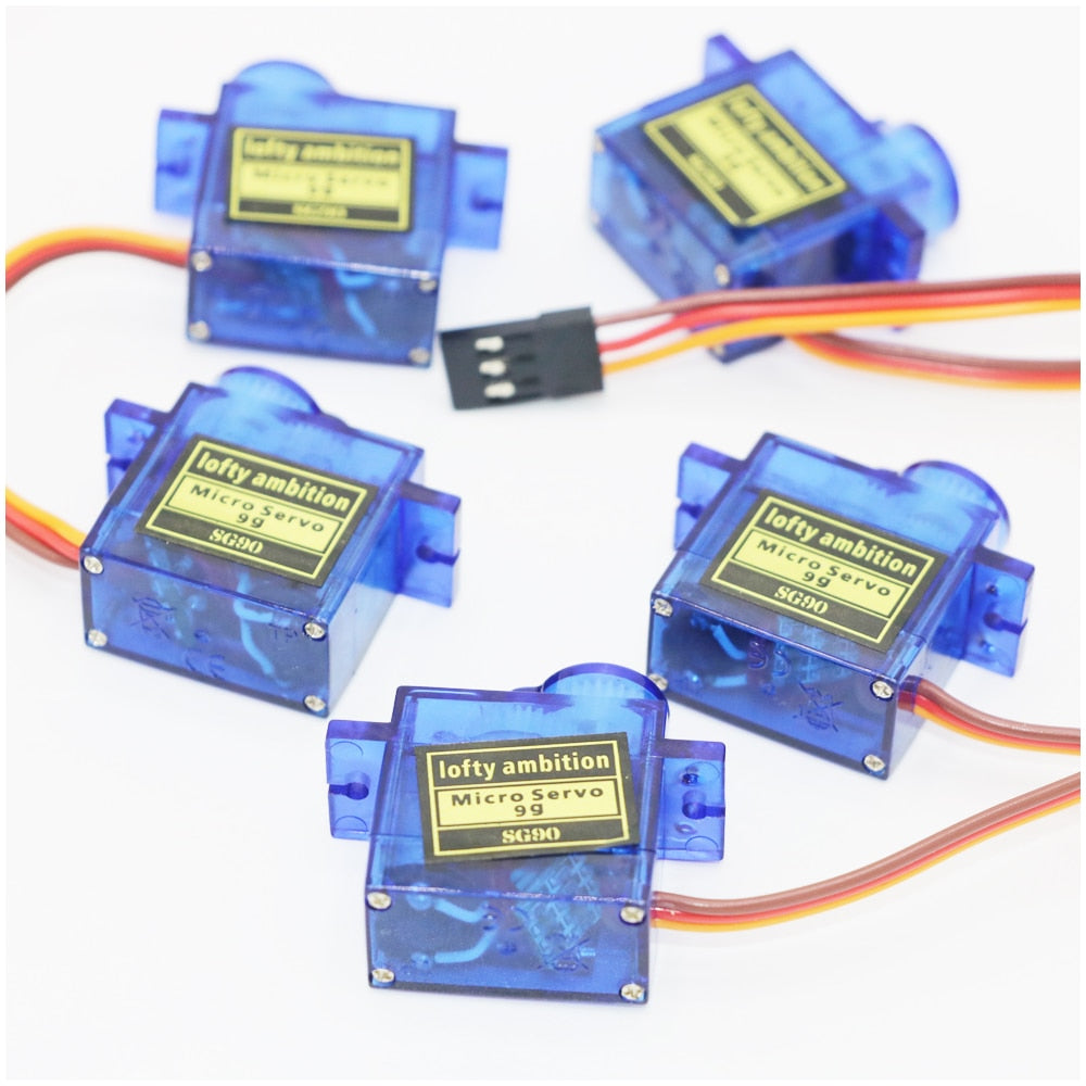Free shipping !! 5pcs/lot New 9G Micro / Mini Servos + Horns For rc Helicoper Airplane better than SG90