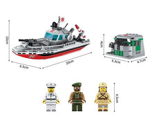 Enlighten Building Block Military Battle Sea Force Coastline Conflict 3 Figures 235pcs Educational Bricks Toy Boy Gift