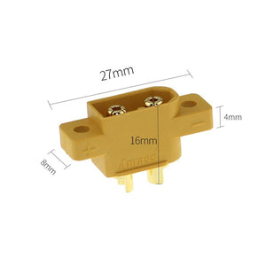 10pcs AMASS Connector Plug XT60E-M Mountable XT60 Male Plug Connector with Screw For RC Parts