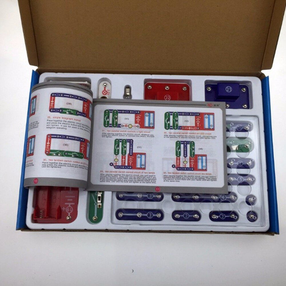 Brand New Compound Mode Switch Circuits Electronics Block Kit Electric Educational Assembling Toys for Kids Gift