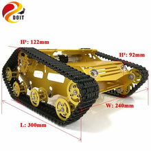 DOIT Y100 Robot Tracked Tank Car Chassis with Aluminium Alloy Frame and Wheel for Robot Education Modification DIY Tank Model RC