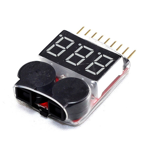 2019 new RC Lipo Battery Low Voltage Alarm 1S-8S Buzzer Indicator Tester LED Voltage Meters