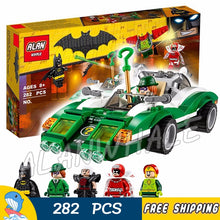 282pcs Super Heroes Batman Movie The Riddler Riddle Racer 10630 Figure Building Blocks Assemble Toys Compatible with LegoING