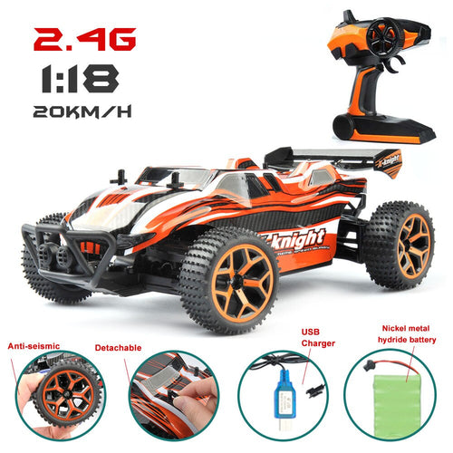 1/18 Scale RC Car 4CH Off-Road Vehicles Model Toy 20km/h High Speed Dirt Bike Electric Remote Control Car for Kids Toys Big Sale