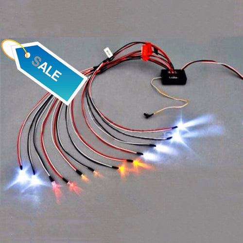 1:10 RC Model Car truck LED Light Kit 12 LED Flashing Head Light Lamp System RC 1:10 Model Car Accessories