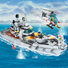 mylb new Military War Coastline Dispute Boat Military Battle Sea Force Overload Tank Army Soldiers Figures Building Brick Toys