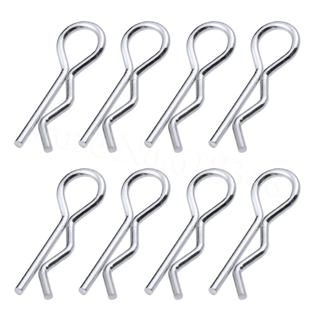 50pcs Large RC Body 1/8 Clips Pins Metal For Truck Buggy 1:8 Shell Spare Parts Fit 1/5 Baja
