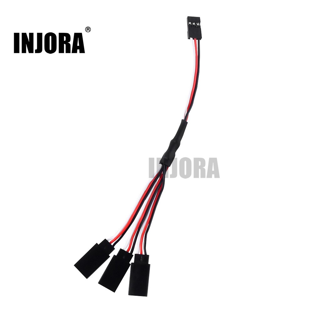 INJORA 1PCS 15/30cm 1 to 3 RC Servo Extension Wire Cable for Futaba JR Male to Female RC Model