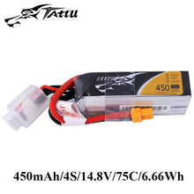 Ace Tattu Lipo Battery 7.4v 7.6v 450mAh 1s 2s 3s 4s 75C 95C with XT30 Plug Long size RC Batteries for 120 Size FPV Drone Frame