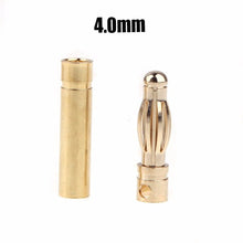 10pcs 2.0mm 3.5mm 4.0mm 5.0mm 5.5mm 6.0mm 6.5mm 8.0mm Banana Gold Bullet Connector Plug For Battery Connector Motor ESC RC Parts