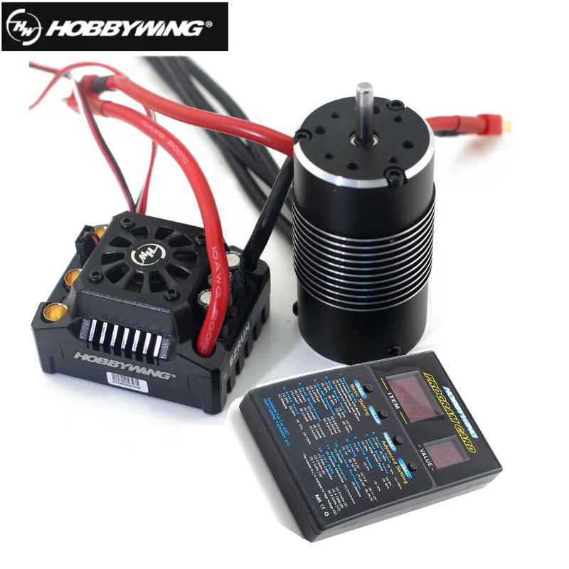 Hobbywing EzRun Max8 v3 150A Waterproof Brushless ESC T / TRX Plug + 4274 2200KV Motor +LED Programing for 1/8 RC Car Truck