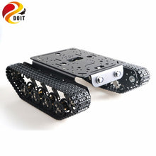 TS100 Shock Absorber Tank Car Aluminum Alloy Chassis Frame with Robotic Arm interface holes for Modification, DIY, Tank model