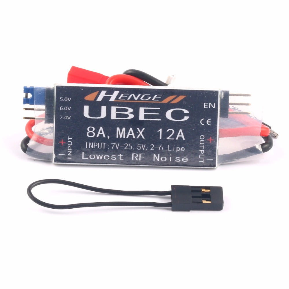 HENGE 8A UBEC Output 5V/6V/7.4V 6A/8A Max 12A Inport 7V-25.5V 2-6S Lipo/6-16 cell Ni-Mh Input Switch Mode BEC for RC Helicopter