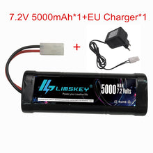 7.2V 5000mAh Ni-MH SC battery and 7.2v charger for RC toys tank car Airplane Helicopter With Tamiya Connectors 7.2 v battery