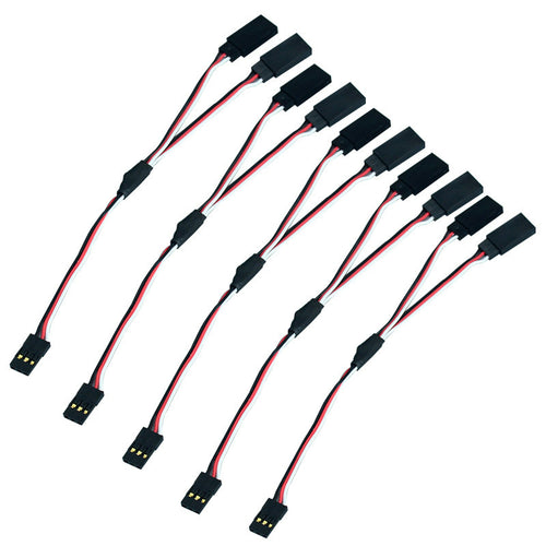 10pcs 300mm 500mm FPV Servo Y Extension Cable 30cm Cord Y Lead 50cm Wire for JR Futaba Aileron Double Power Connection RC Drone