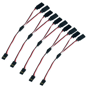 10pcs 300mm 500mm FPV Servo Y Extension Cable 30cm Cord Y Lead 50cm Wire for JR Futaba Aileron Double Power Connection RC Drone