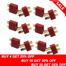 20pcs Anti-skidding Deans Plug T Style Connector Female / Male for RC Lipo Battery ESC Rc Helicopter (10pair)
