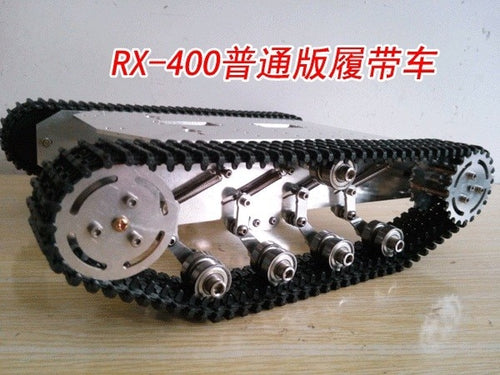 RC Metal Tank Chassis Crawler Caterpillar Tracked Vehicle Track RX-400 Flexible Damping Robot off-road Large Load DIY RC Toy