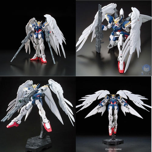 Japaness Bandai Gundam Model RG 1/144 WING ZERO GUNDAM EW Justice Freedom 00 Destiny Armor Unchained Mobile Suit Kids Toys