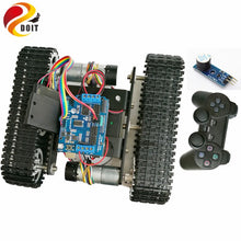 Wireless Control Smart RC Robot Kit by PS2 joystick Tank Car Chassis with Arduino Uno R3 Motor Shield DIY game playstation