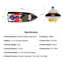 Flytec 2011-15B 24CM 40MHZ 4CH 10KM/H High Speed Racing RC Boat Toy for Kids Children Gift