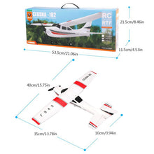 1:28 Cessna-182 Remote Control Propeller Airplane 3-Channel Fixed Wing RC Aircraft Outdoor Park Parent-child Glider Plane Toys