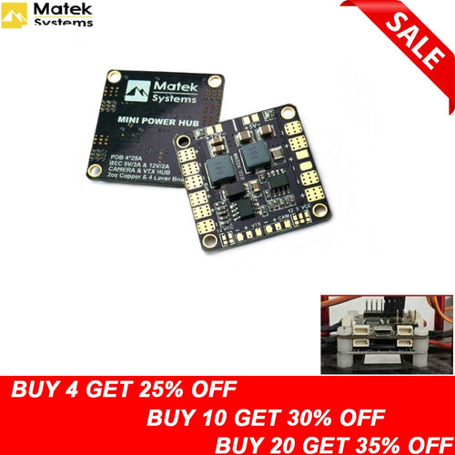 Matek Mini Power Hub Power Distribution Board PDB with BEC 5V & 12V for FPV QAV250 ZMR250 Multicopter Quadcopter