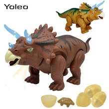 Electric Light Sound Projection Egg-Laying Dinosaur Animal Model Walking Robot Kids Toy Gift for Birthday Christmas Festival