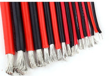 2PCS 1meter Red & 1meter Black Silicon 12AWG / 14AWG / 16AWG / 22AWG / 24AWG Heatproof Soft Silicone SR Wire Cable For RC Toys