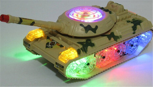 Army Tank Moving LED Tank Toys With Light Sounds Boy/Girl Wheel Lights Tank Panzer Rc Radio Xmas Gift Party Fun Kid Child Toy