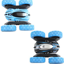RC Car 2.4G 4CH Stunt Drift Deformation Buggy Car Rock Crawler Roll Car 360 Degree Flip Kids Robot RC Cars Toys for Gifts Blue