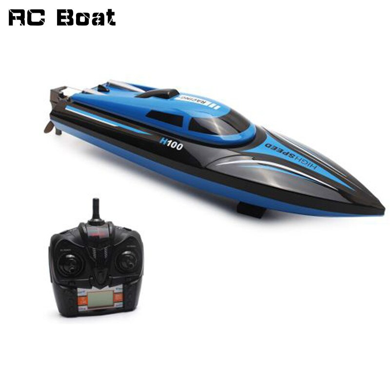 High Speed RC Boat H100 2.4GHz 4 Channel 30km/h Racing Remote Control Boat with LCD Screen as gift For children Toys Kids Gift