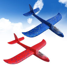 48cm Whole Glowing Foam Glider RC Airplane Hand Throw Airplane Outdoor Launch Glider Flexible Avion Kid Gift Free Fly Aeromodelo